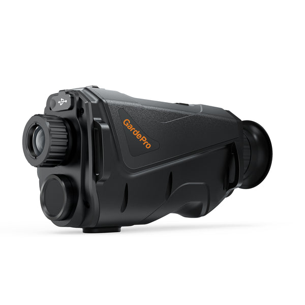 GardePro M21 handheld thermal monocular with black casing for night vision scouting.