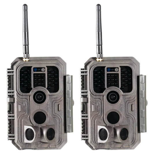 GardePro E9P Close Focus WiFi Trail Camera 2-pack for wildlife and backyard monitoring with detailed bird and animal capture