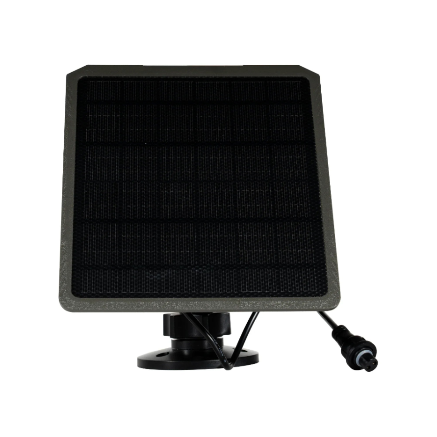 Portable solar panel accessory for GardePro Link 1.0 long-range wireless trail camera, offering continuous outdoor power