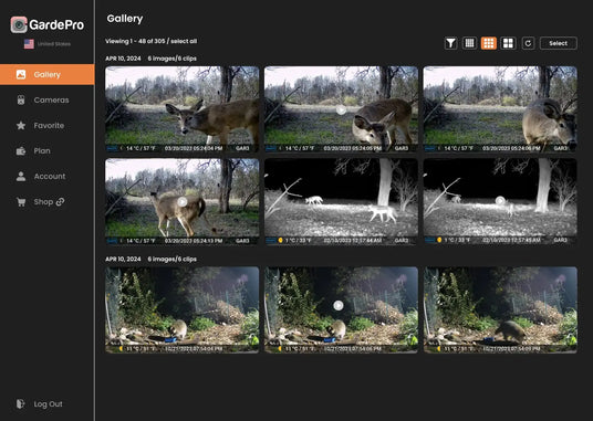 GardePro Trail Camera Web APP For Desktop