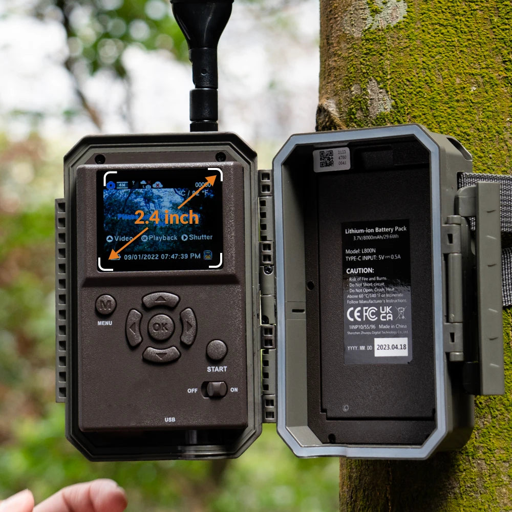 Best cellular trail camera and best game camera with a 2.4-inch color screen for easy setup, and quick camera status diagnosis.